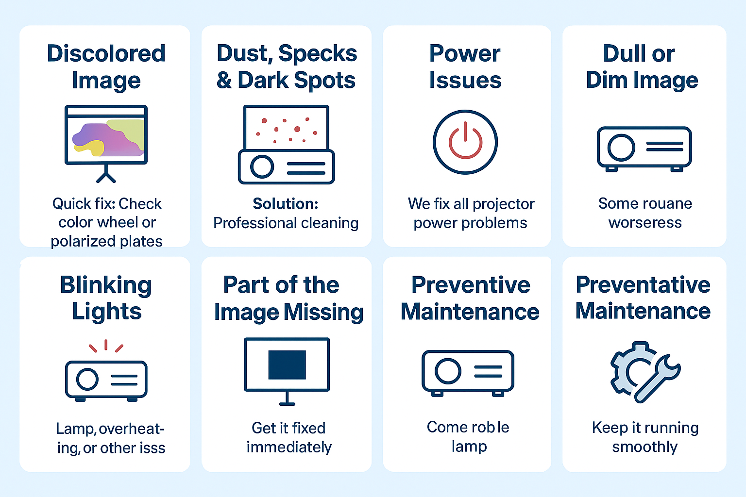 Common Projector Problems & How Projector Repair World fix it Banner